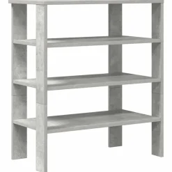 vidaXL Skohylla betonggrå 61x32x70 cm konstruerat trä