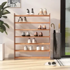 Clearance vidaXL Skohylla 90x24x117 cm konstruerat trä Brun