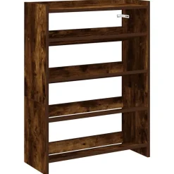 vidaXL Skohylla rökfärgad ek 60x25x81 cm konstruerat trä
