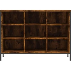 Hot vidaXL Skohylla 100x35x70 cm konstruerat trä Rökfärgad ek
