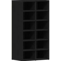 Sale vidaXL Skohylla rökfärgad 54x34x100,5 cm konstruerat trä Svart ek