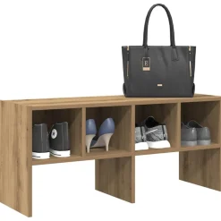 vidaXL Skohylla stapelbar 89,5x30x40 cm artisan ek