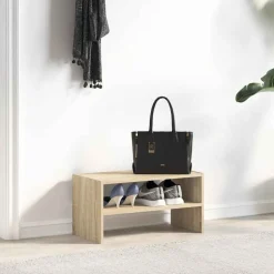 vidaXL Skohylla stapelbar sonoma-ek 60x30x30,5 cm