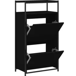 Online vidaXL Skohylla 60x34x112 cm konstruerat trä Svart