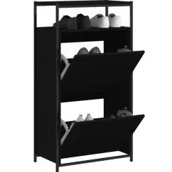 Online vidaXL Skohylla 60x34x112 cm konstruerat trä Svart