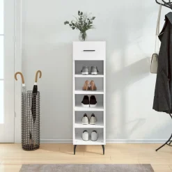 vidaXL Skohylla vit 30x35x105 cm konstruerat trä
