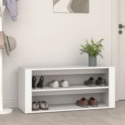 Online vidaXL Skohylla 100x35x45 cm konstruerat trä Vit