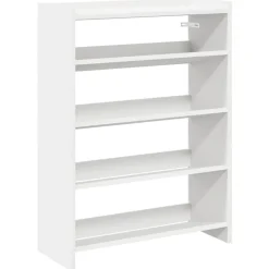 vidaXL Skohylla vit 60x25x81 cm konstruerat trä