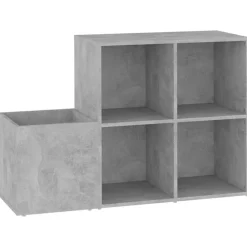 vidaXL Skoskåp betonggrå 105x35,5x70 cm konstruerat trä