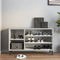 Online vidaXL Skoskåp 102x36x60 cm konstruerat trä Betonggrå