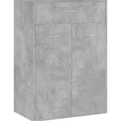 vidaXL Skoskåp betonggrå 60x35x84 cm konstruerat trä