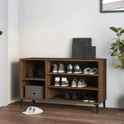 Discount vidaXL Skoskåp 102x36x60 cm konstruerat trä brun ek