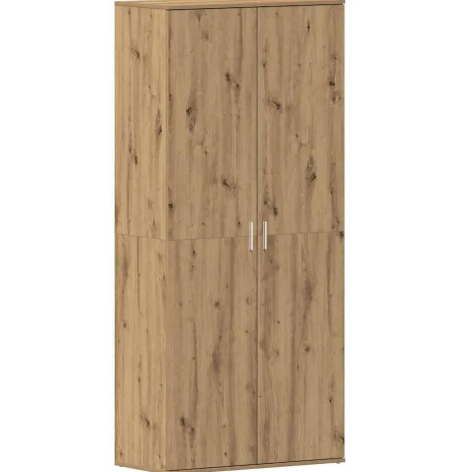 vidaXL Skoskåp med hylla Artisan Ek 80 x 39 x 178 cm Konstruerat trä