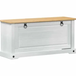 vidaXL Skoskåp med hylla Corona Vit 99 x 32 x 49 cm Massiv furu
