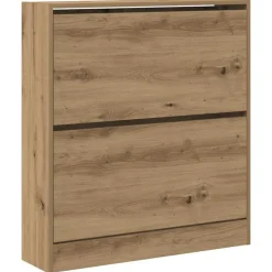 vidaXL Skoskåp med hylla Rökt ek 80 x 21 x 87,5 cm Konstruerat trä artisan ek