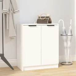 New vidaXL Skoskåp 59x35x70 cm konstruerat trä Vit
