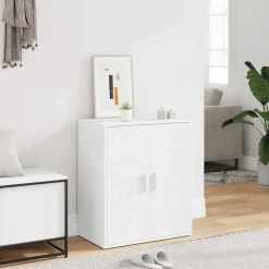 vidaXL Skoskåp 60x35x70 cm konstruerat trä Vit
