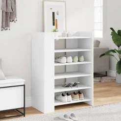 vidaXL Skoskåp vit 74,5x37,5x100 cm konstruerat trä