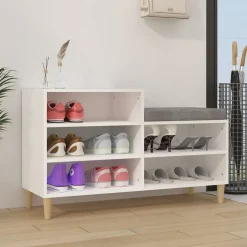 Discount vidaXL Skoskåp 102x36x60 cm konstruerat trä Vit