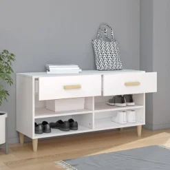 Clearance vidaXL Skoskåp 102x35x55 cm konstruerat trä Vit