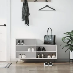 vidaXL Skoskåp vit 102x36x60 cm konstruerat trä