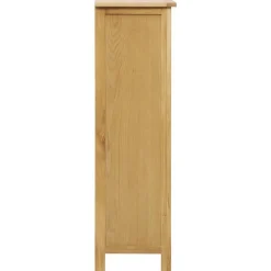 vidaXL Skoskåp 76x37x105 cm massivt ekträ Brun