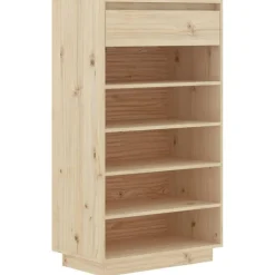 vidaXL Skoskåp 60x34x105 cm massiv furu