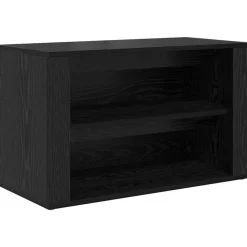 Best vidaXL Skoställ med hylla 75 x 35 x 45 cm Konstruerat trä Svart ek