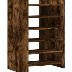 Discount vidaXL Skoställ 74,5x37,5x100 cm konstruerat trä Rökfärgad ek