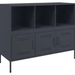 vidaXL Skåp antracit 100,5x39x79 cm stål