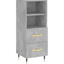 Clearance vidaXL Skåp 34,5x34x90 cm konstruerat trä Betonggrå