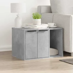 vidaXL Skåp för kattlåda betonggrå 60x40x40 cm konstruerat trä