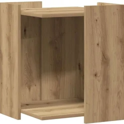 Outlet vidaXL Skåp för kattlåda ek 42x42x51 cm konstruerat trä artisan ek