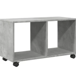 vidaXL Skåp med hjul betonggrå 72x33x42,5 cm konstruerat trä