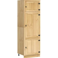 Clearance vidaXL Skåp med hylla SKI HonungsBrun 66 x 58 x 207 cm Massiv furu