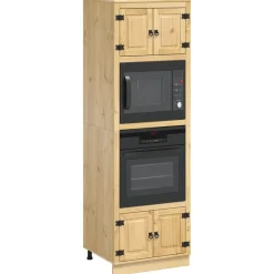 Clearance vidaXL Skåp med hylla SKI HonungsBrun 66 x 58 x 207 cm Massiv furu