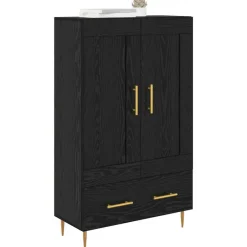 Sale vidaXL Skåp med låda 69,5 x 31 x 115 cm Konstruerat trä Svart ek
