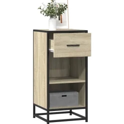 New vidaXL Skåp sonoma-ek 35,5x35x76 cm konstruerat trä och metall Sonoma ek
