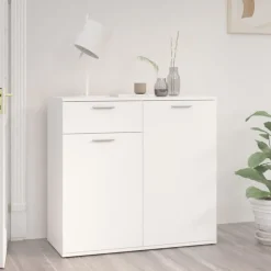 vidaXL Skåp vit 80x36x75 cm konstruerat trä
