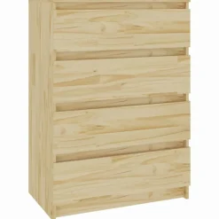 Best vidaXL Skåp 60x36x84 cm massiv furu Naturfärg