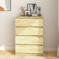 Best vidaXL Skåp 60x36x84 cm massiv furu Naturfärg