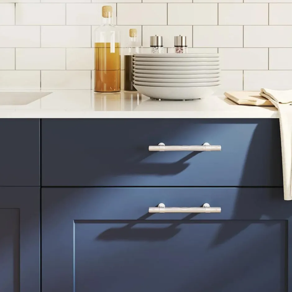 Hot vidaXL Skåphandtag 10 st 96 mm rostfritt stål Silver