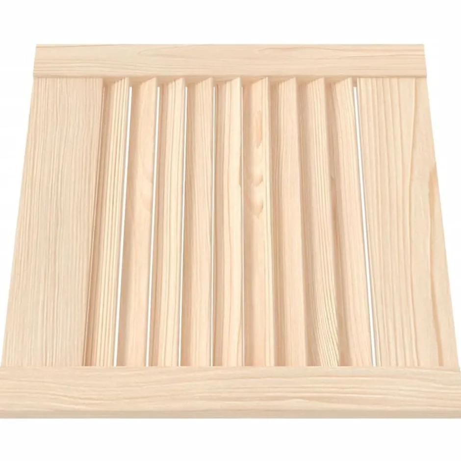 Discount vidaXL Skåplucka lamelldesign 39,5x39,4 cm massiv furu Naturfärg