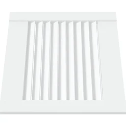 vidaXL Skåplucka lamelldesign vit 39,5x39,4 cm massiv furu