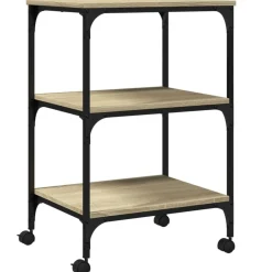 Discount vidaXL Skrivarställ 3 hyllor sonoma-ek 50x41x75 cm konstruerat trä Sonoma ek