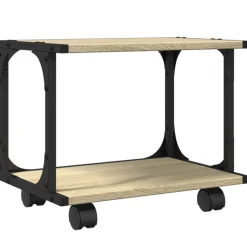 vidaXL Skrivarställ 2 hyllor sonoma-ek 41x28x33,5 cm konstruerat trä