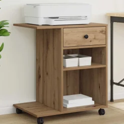 vidaXL Skrivarställ Artisan Ek 60 x 40 x 68.5 cm Konstruerat trä