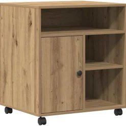 Best vidaXL Skrivarställ 60 x 50 x 67 cm Konstruerat trä artisan ek