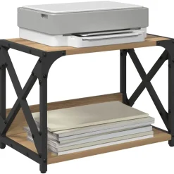 vidaXL Skrivarställ Artisan Ek 44 x 26 x 31.5 cm Konstruerat trä