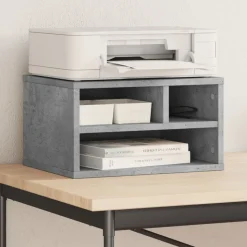 vidaXL Skrivarställ betonggrå 40x32x22,5 cm konstruerat trä